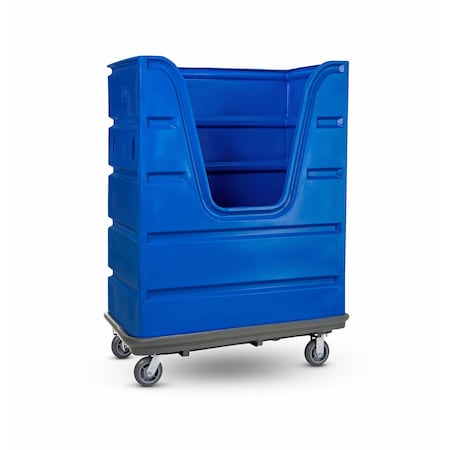 R&B Wire Products Polyethylene/Steel Poly Bulk Transport Bumper Truck, 2000 lb, Blue 847B/PTB